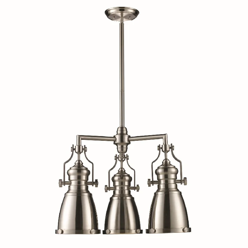 Chandeliers with Metal Frames in Silver FinishChandeliers with Metal Frames in Silver FinishChadwick Three Light Chandelier Chandeliers with Metal Frames in Silver FinishChandeliers with Metal Frames in Silver FinishChadwick Three Light Chandelier