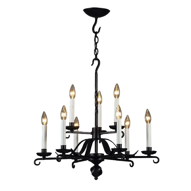 French Country Chandeliers with a Romantic AuraFrench Country Chandeliers with a Romantic AuraBlacksmith Nine Light Chandelier