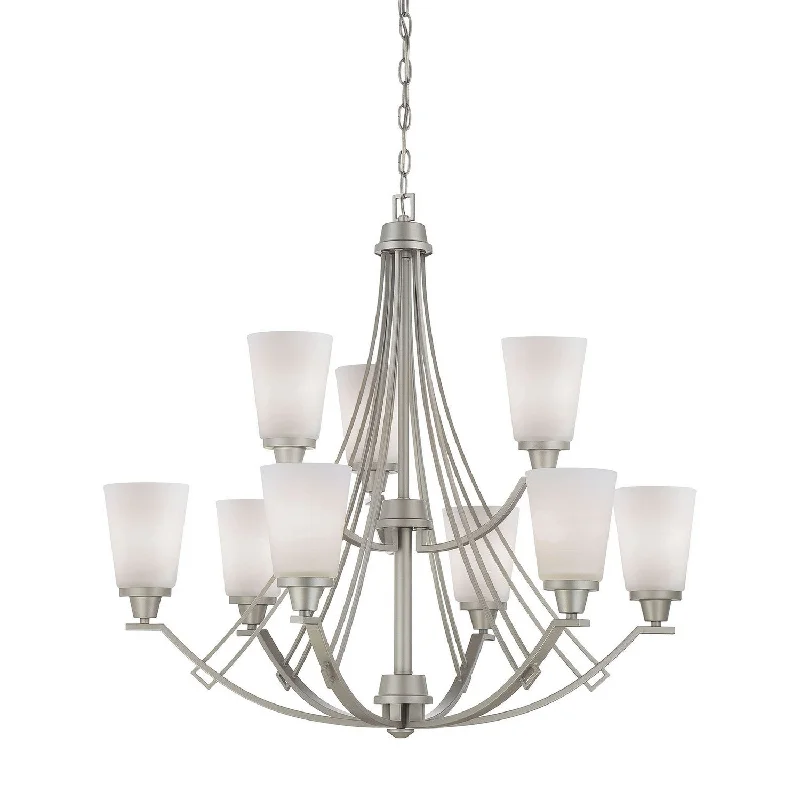 Chandeliers with Metal Frames in Gold FinishChandeliers with Metal Frames in Gold FinishWright Nine Light Chandelier Chandeliers with Metal Frames in Gold FinishChandeliers with Metal Frames in Gold FinishWright Nine Light Chandelier