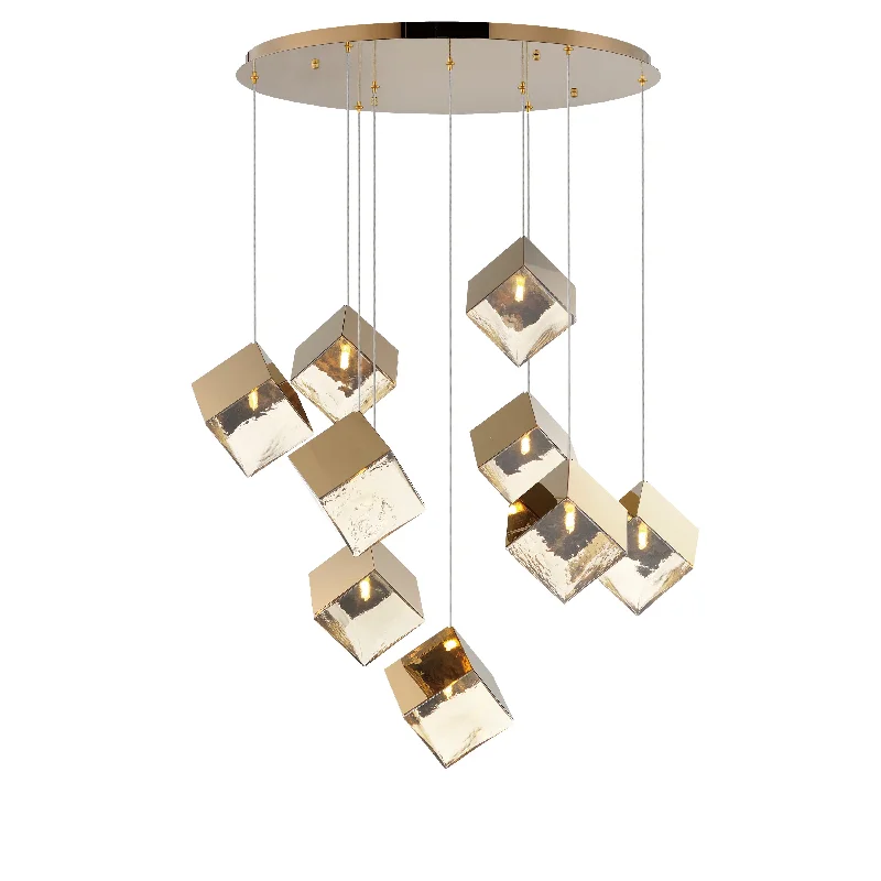 Chandeliers with Metal Frames in Black FinishChandeliers with Metal Frames in Black FinishIce Cube Multilight Suspension Chandeliers with Metal Frames in Black FinishChandeliers with Metal Frames in Black FinishIce Cube Multilight Suspension
