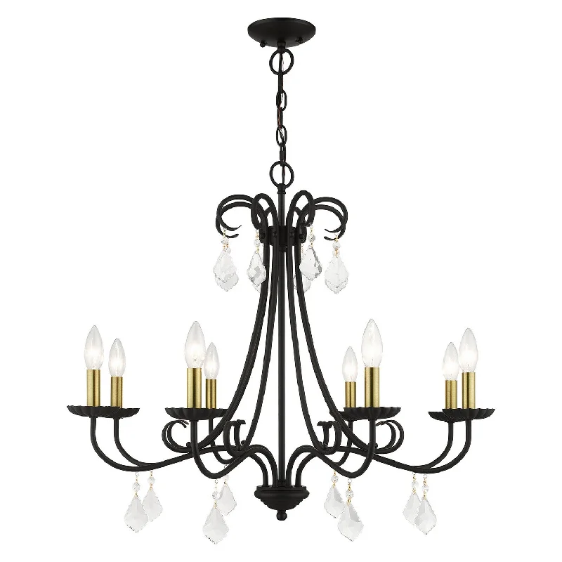 Chandeliers with Frosted Glass for a Softer Light DiffusionChandeliers with Frosted Glass for a Softer Light DiffusionLivex Daphne 40878-04 Chandelier Light - Black with Antique Brass Chandeliers with Frosted Glass for a Softer Light DiffusionChandeliers with Frosted Glass for a Softer Light DiffusionLivex Daphne 40878-04 Chandelier Light - Black with Antique Brass