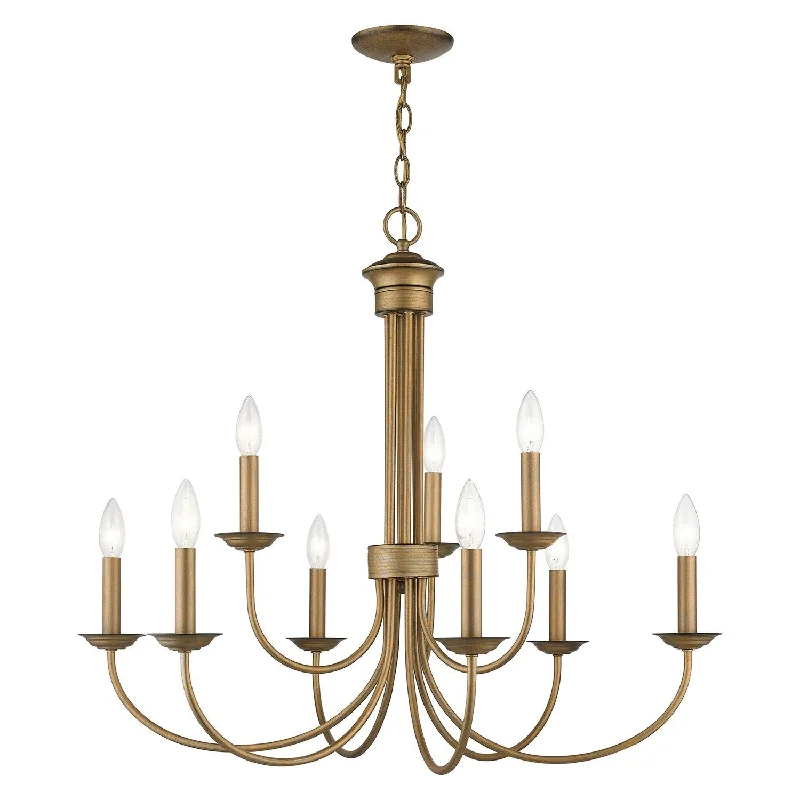 Chandeliers with Adjustable Height for Custom InstallationChandeliers with Adjustable Height for Custom InstallationLivex Estate 42687-48 Chandelier Light - Antique Gold Leaf Chandeliers with Adjustable Height for Custom InstallationChandeliers with Adjustable Height for Custom InstallationLivex Estate 42687-48 Chandelier Light - Antique Gold Leaf