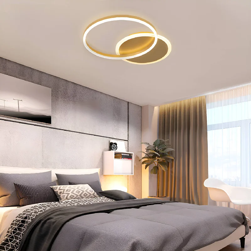 Chandeliers with Metal Frames in Black FinishChandeliers with Metal Frames in Black FinishModern LED Gold Ceiling Light Fixture with 2 Round Aluminum Rings Chandeliers with Metal Frames in Black FinishChandeliers with Metal Frames in Black FinishModern LED Gold Ceiling Light Fixture with 2 Round Aluminum Rings
