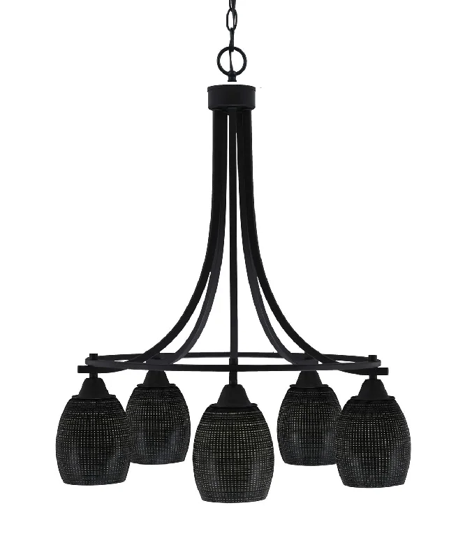 Chandeliers with Metal Frames in Black FinishChandeliers with Metal Frames in Black FinishToltec Paramount 3415-MB-4029 Chandelier Light - Matte Black
