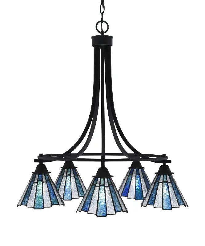 Chandeliers with Murano Glass for a High - End Artistic TouchChandeliers with Murano Glass for a High - End Artistic TouchToltec Paramount 3415-MB-9325 Chandelier Light - Matte Black