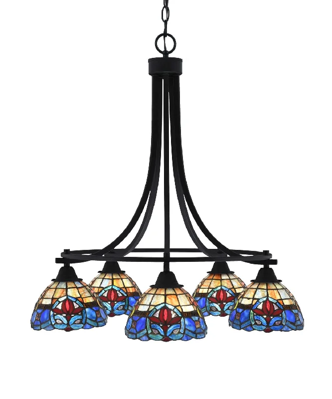 Chandeliers with Metal Frames in Copper FinishChandeliers with Metal Frames in Copper FinishToltec Paramount 3415-MB-9355 Chandelier Light - Matte Black