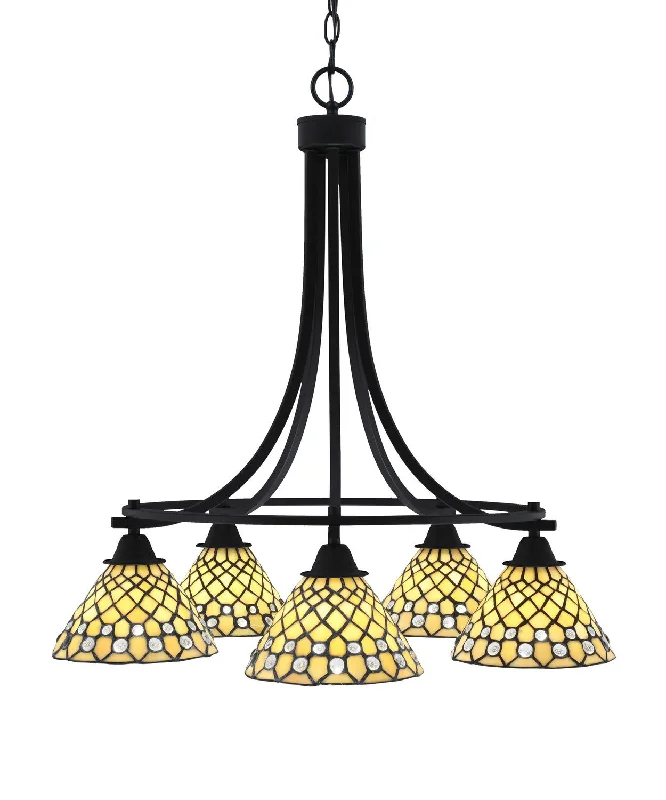Mini Chandeliers for Adding Charm to Small SpacesMini Chandeliers for Adding Charm to Small SpacesToltec Paramount 3415-MB-9415 Chandelier Light - Matte Black