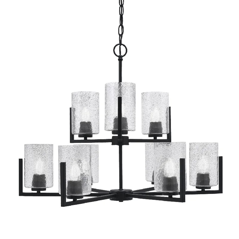 Chandeliers with Metal Frames in Copper FinishChandeliers with Metal Frames in Copper FinishToltec Atlas 4509-MB-3002 Chandelier Light - Matte Black