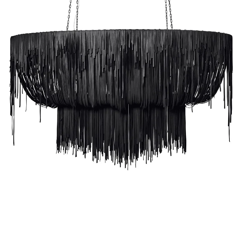 Chandeliers with Candle - Style Bulbs for a Classic AestheticChandeliers with Candle - Style Bulbs for a Classic AestheticStretch Oval Urchin Leather Chandelier in Premium Leather Chandeliers with Candle - Style Bulbs for a Classic AestheticChandeliers with Candle - Style Bulbs for a Classic AestheticStretch Oval Urchin Leather Chandelier in Premium Leather