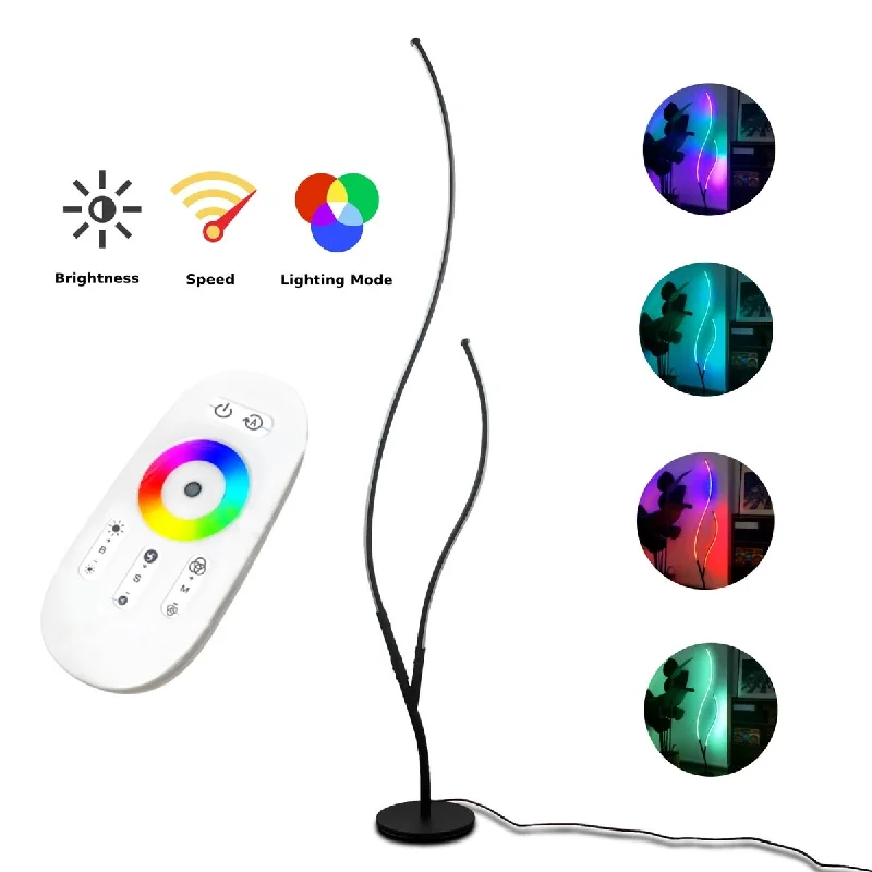 Dimmable Floor Lamp for Adjustable Lighting AmbianceDimmable Floor Lamp for Adjustable Lighting Ambiance24W 57" LED Floor Lamp with Remote Control, Black Standing Floor Lamp for Bedroom Decor ,RGB Ripple Modern Floor Lamp - Multi Dimmable Floor Lamp for Adjustable Lighting AmbianceDimmable Floor Lamp for Adjustable Lighting Ambiance24W 57" LED Floor Lamp with Remote Control, Black Standing Floor Lamp for Bedroom Decor ,RGB Ripple Modern Floor Lamp - Multi