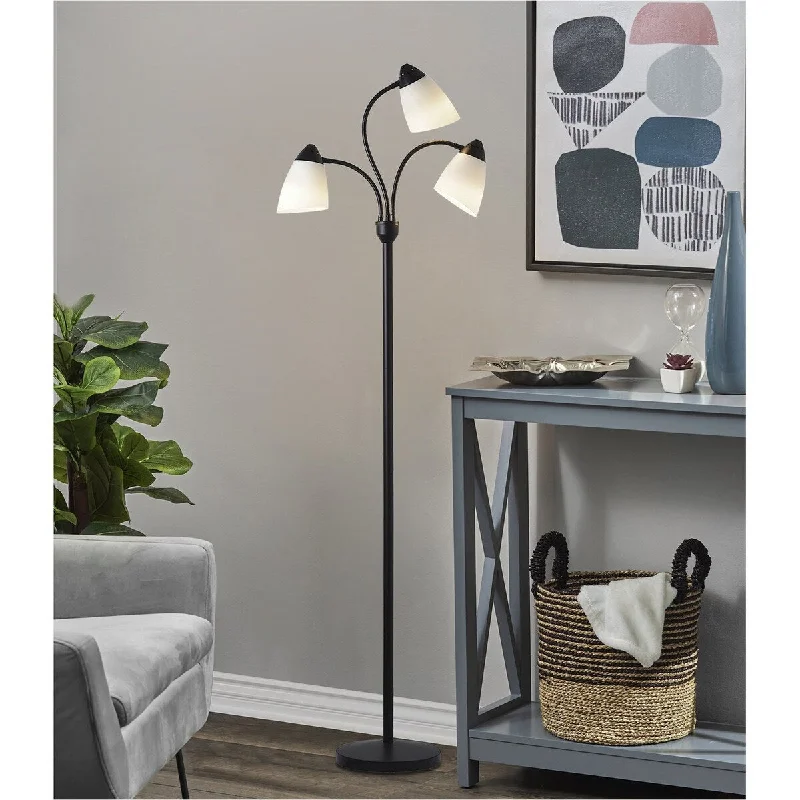 Bohemian Inspired Floor Lamp for Eclectic Home DecorBohemian Inspired Floor Lamp for Eclectic Home Decor3 Head Floor Lamp Black w/ Plastic Shades and with LED Bulbs Included Bohemian Inspired Floor Lamp for Eclectic Home DecorBohemian Inspired Floor Lamp for Eclectic Home Decor3 Head Floor Lamp Black w/ Plastic Shades and with LED Bulbs Included
