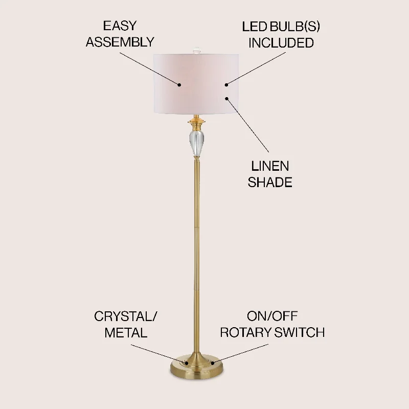 Marble Base Floor Lamp for a Touch of LuxuryMarble Base Floor Lamp for a Touch of LuxuryAdalyn 60" Crystal / Metal LED Floor Lamp, Brass Gold/Clear by JONATHAN Y - Brass Gold/Clear - 60" H x 15" W x 15" D Marble Base Floor Lamp for a Touch of LuxuryMarble Base Floor Lamp for a Touch of LuxuryAdalyn 60" Crystal / Metal LED Floor Lamp, Brass Gold/Clear by JONATHAN Y - Brass Gold/Clear - 60" H x 15" W x 15" D