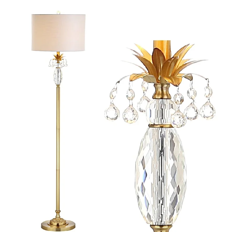 Dimmable Floor Lamp for Adjustable Lighting AmbianceDimmable Floor Lamp for Adjustable Lighting AmbianceAmelia 61" Crystal / Metal LED Floor Lamp, Clear/Brass Gold by JONATHAN Y - Brass Gold/Clear - 61" H x 15" W x 15" D Dimmable Floor Lamp for Adjustable Lighting AmbianceDimmable Floor Lamp for Adjustable Lighting AmbianceAmelia 61" Crystal / Metal LED Floor Lamp, Clear/Brass Gold by JONATHAN Y - Brass Gold/Clear - 61" H x 15" W x 15" D