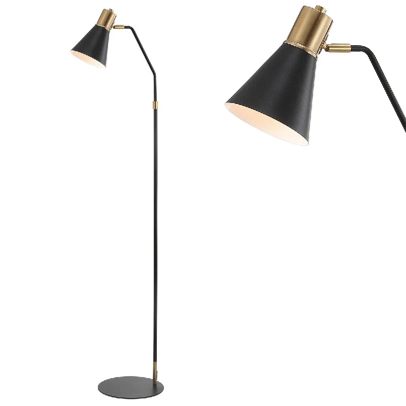 Modern Minimalist Floor Lamp for Contemporary Living RoomsModern Minimalist Floor Lamp for Contemporary Living RoomsApollo Metal LED Task Floor Lamp, Black/Brass Gold by JONATHAN Y