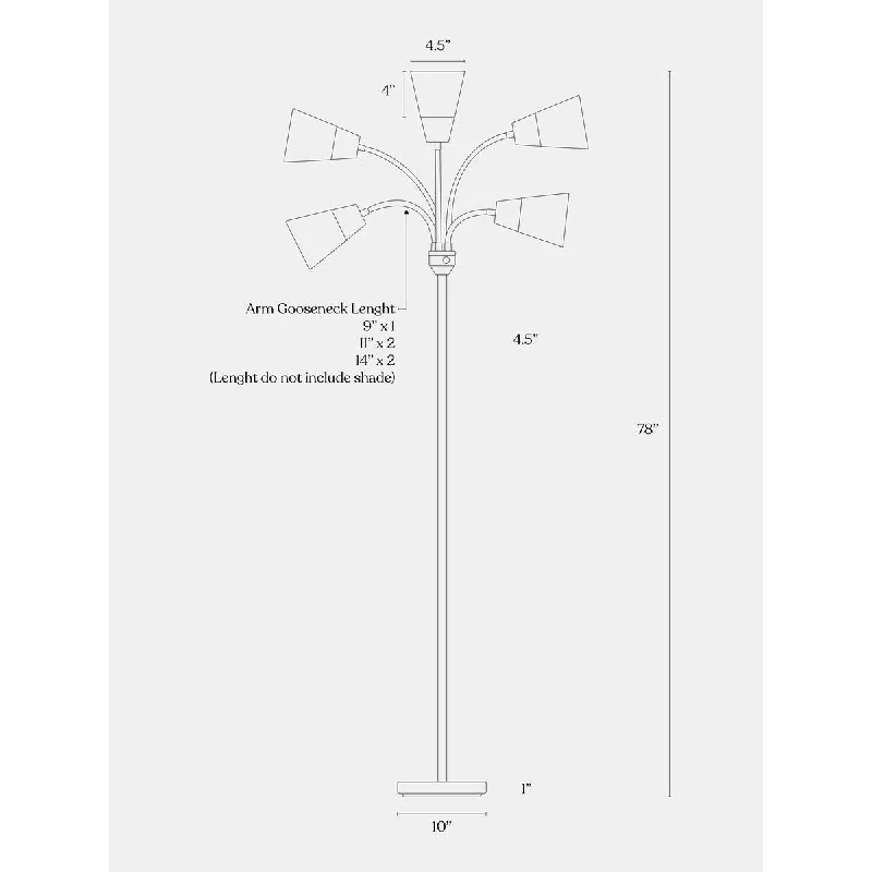 USB Charging Port Floor Lamp for Convenient Device ChargingUSB Charging Port Floor Lamp for Convenient Device ChargingBrightech Medusa Modern 78" Platinum Silver Modern 5-Light Adjustable Gooseneck LED Floor Lamp with 5 Multicolored Cone Shades USB Charging Port Floor Lamp for Convenient Device ChargingUSB Charging Port Floor Lamp for Convenient Device ChargingBrightech Medusa Modern 78" Platinum Silver Modern 5-Light Adjustable Gooseneck LED Floor Lamp with 5 Multicolored Cone Shades