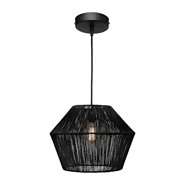 Tropical - Themed Ceiling Lights with Palm - Leaf Shapes and Rattan WrapsTropical - Themed Ceiling Lights with Palm - Leaf Shapes and Rattan WrapsCassie Small Pendant Black with Black Thread Tropical - Themed Ceiling Lights with Palm - Leaf Shapes and Rattan WrapsTropical - Themed Ceiling Lights with Palm - Leaf Shapes and Rattan WrapsCassie Small Pendant Black with Black Thread