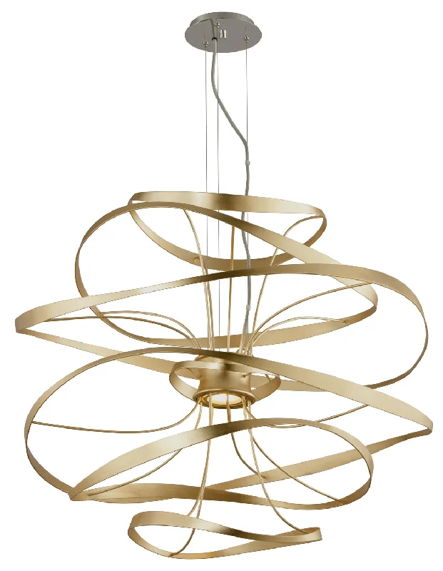 Contemporary Ceiling Lights with Unique, Abstract ShapesContemporary Ceiling Lights with Unique, Abstract ShapesCorbett Calligraphy 216-43-GL/SS Pendant Light - Gold Leaf W Polished Stainless Contemporary Ceiling Lights with Unique, Abstract ShapesContemporary Ceiling Lights with Unique, Abstract ShapesCorbett Calligraphy 216-43-GL/SS Pendant Light - Gold Leaf W Polished Stainless