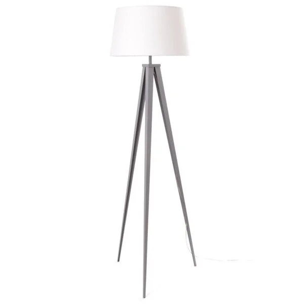 Metal Floor Lamp with a Matte Black Finish for a Sleek LookMetal Floor Lamp with a Matte Black Finish for a Sleek LookEuro Style Collection Berlin 60" Tripod Floor Lamp-Grey/White Metal Floor Lamp with a Matte Black Finish for a Sleek LookMetal Floor Lamp with a Matte Black Finish for a Sleek LookEuro Style Collection Berlin 60" Tripod Floor Lamp-Grey/White