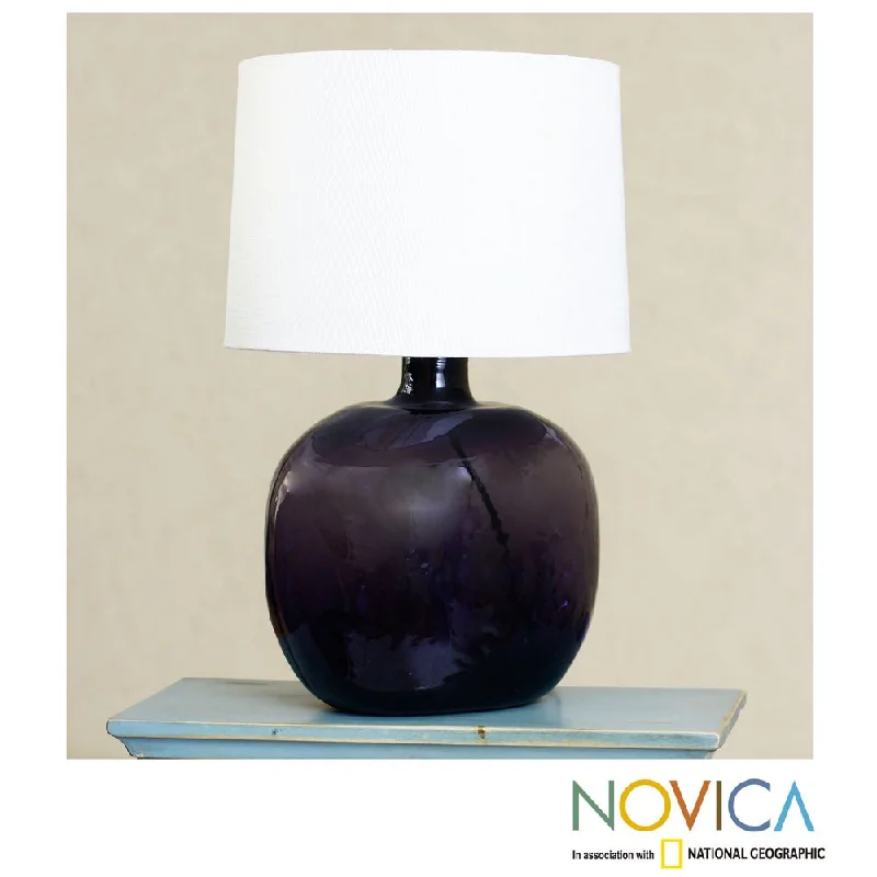 Way Switch Floor Lamp for Multiple Light Intensity Levels Way Switch Floor Lamp for Multiple Light Intensity LevelsHandcrafted Blown Glass 'Amethyst Vision' Lamp (Mexico) Way Switch Floor Lamp for Multiple Light Intensity Levels Way Switch Floor Lamp for Multiple Light Intensity LevelsHandcrafted Blown Glass 'Amethyst Vision' Lamp (Mexico)