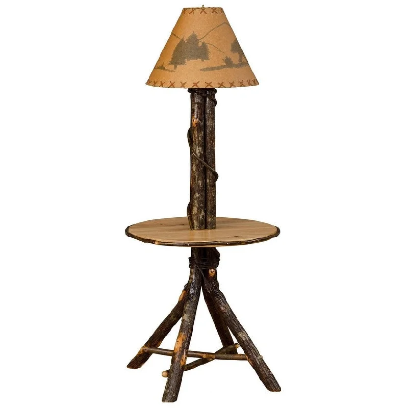 Rustic Farmhouse Style Floor Lamp for Cozy BedroomsRustic Farmhouse Style Floor Lamp for Cozy BedroomsHickory Log Floor Lamp with Table - All Hickory - Bear Shade Rustic Farmhouse Style Floor Lamp for Cozy BedroomsRustic Farmhouse Style Floor Lamp for Cozy BedroomsHickory Log Floor Lamp with Table - All Hickory - Bear Shade