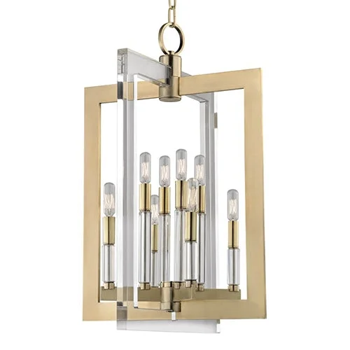 Glass Ceiling Lights with Frosted, Colored, or Etched GlassGlass Ceiling Lights with Frosted, Colored, or Etched GlassHudson Valley 9317 Wellington 8-lt Pendant
