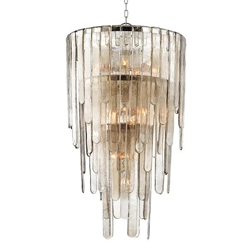 Art Deco Ceiling Lights with Geometric Patterns and Metallic FinishesArt Deco Ceiling Lights with Geometric Patterns and Metallic FinishesHudson Valley 9425 Fenwater 16-lt Pendant