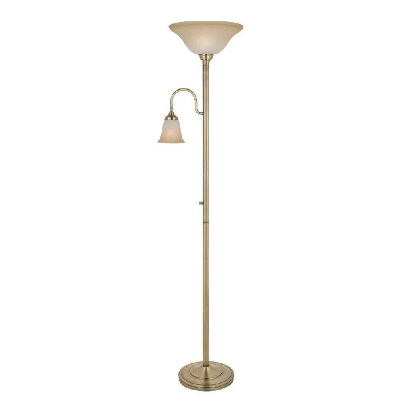 Victorian Style Floor Lamp for Traditional and Elegant InteriorsVictorian Style Floor Lamp for Traditional and Elegant InteriorsLite Source Thiago Torchiere/ Reading Lamp, Brass