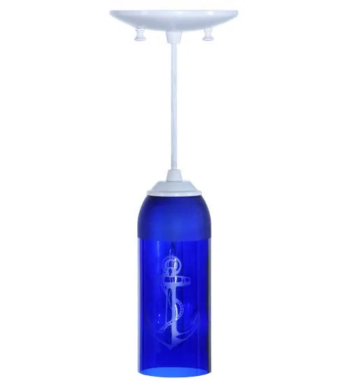 Art Nouveau Ceiling Lights with Organic, Flowing ShapesArt Nouveau Ceiling Lights with Organic, Flowing ShapesMeyda Lighting 143518 5"W Coastal Collection Anchor Wine Bottle Mini Pendant