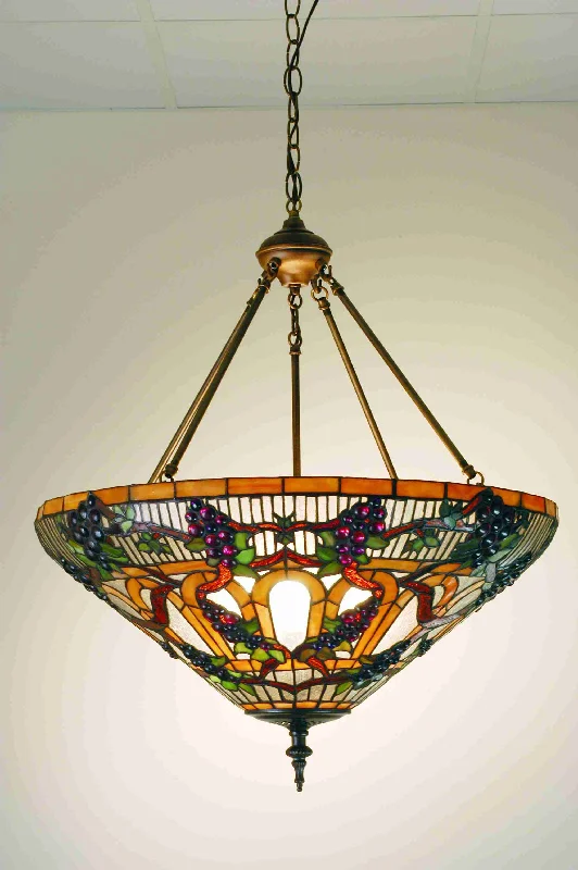 Gothic Ceiling Lights with Dark Metalwork and Pointed ArchesGothic Ceiling Lights with Dark Metalwork and Pointed ArchesMeyda Lighting 65652 24"W Jeweled Grape Inverted Pendant.604