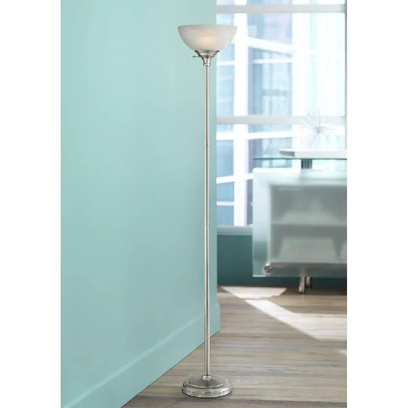 Way Switch Floor Lamp for Multiple Light Intensity Levels Way Switch Floor Lamp for Multiple Light Intensity LevelsModern Torchiere Floor Lamp 71" Tall Satin Nickel Slim Profile Alabaster Glass Shade for Living Room Bedroom Uplight Way Switch Floor Lamp for Multiple Light Intensity Levels Way Switch Floor Lamp for Multiple Light Intensity LevelsModern Torchiere Floor Lamp 71" Tall Satin Nickel Slim Profile Alabaster Glass Shade for Living Room Bedroom Uplight