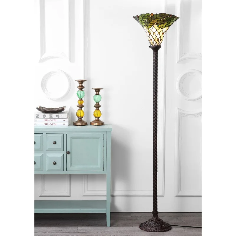 Bohemian Inspired Floor Lamp for Eclectic Home DecorBohemian Inspired Floor Lamp for Eclectic Home DecorMoore Tiffany-Style 71" Torchiere LED Floor Lamp, Bronze by JONATHAN Y Bohemian Inspired Floor Lamp for Eclectic Home DecorBohemian Inspired Floor Lamp for Eclectic Home DecorMoore Tiffany-Style 71" Torchiere LED Floor Lamp, Bronze by JONATHAN Y
