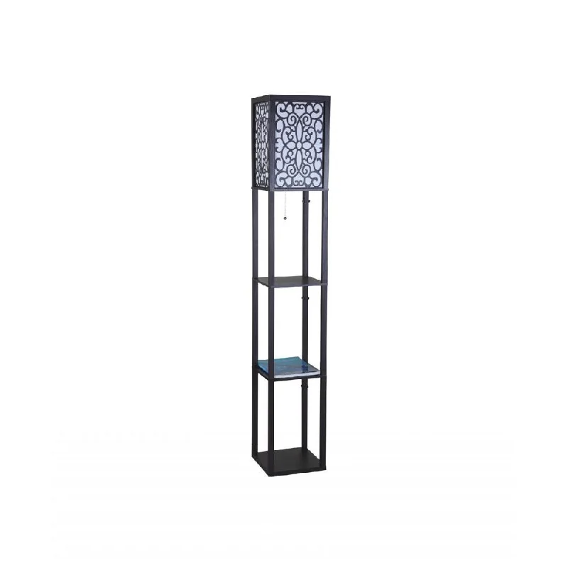 Dimmable Floor Lamp for Adjustable Lighting AmbianceDimmable Floor Lamp for Adjustable Lighting AmbianceQ-Max Black Wooden 63-inch Column Shelf Floor Lamp Dimmable Floor Lamp for Adjustable Lighting AmbianceDimmable Floor Lamp for Adjustable Lighting AmbianceQ-Max Black Wooden 63-inch Column Shelf Floor Lamp