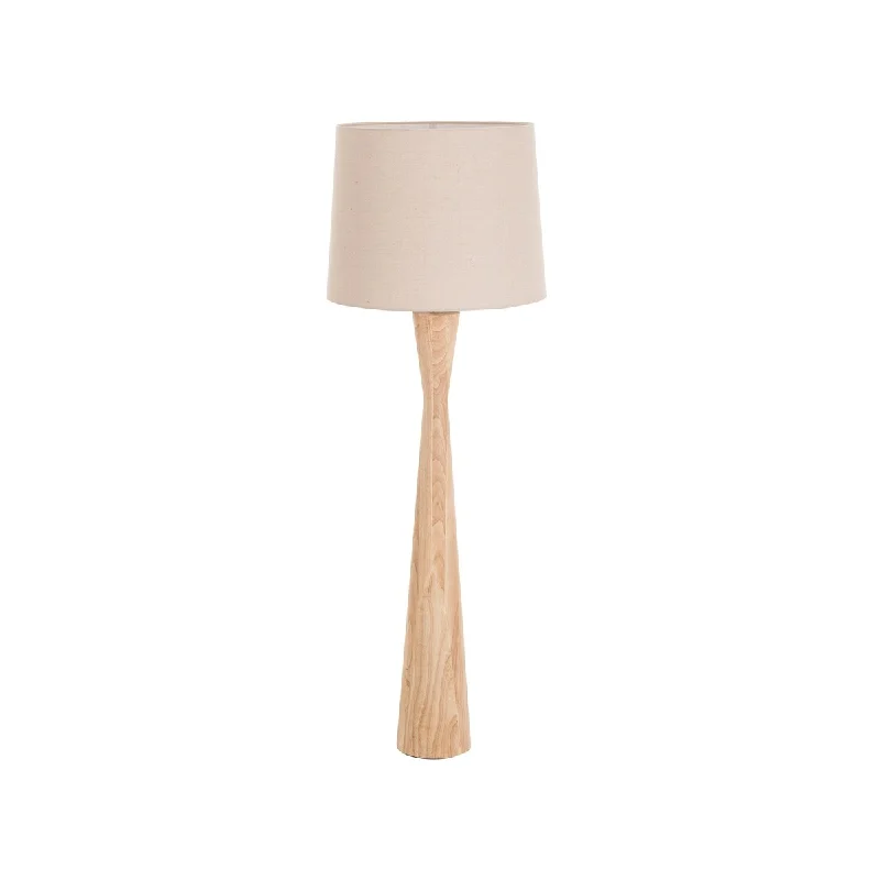 Bohemian Inspired Floor Lamp for Eclectic Home DecorBohemian Inspired Floor Lamp for Eclectic Home DecorRubberwood Floor Lamp with Linen Shade - 17.8"L x 17.8"W x 51.1"H Bohemian Inspired Floor Lamp for Eclectic Home DecorBohemian Inspired Floor Lamp for Eclectic Home DecorRubberwood Floor Lamp with Linen Shade - 17.8"L x 17.8"W x 51.1"H