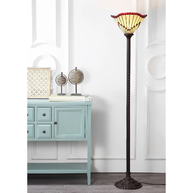 Bohemian Inspired Floor Lamp for Eclectic Home DecorBohemian Inspired Floor Lamp for Eclectic Home DecorSmith Tiffany-Style 70.5" Torchiere LED Floor Lamp, Bronze by JONATHAN Y - 70.5" H x 15" W x 15" D Bohemian Inspired Floor Lamp for Eclectic Home DecorBohemian Inspired Floor Lamp for Eclectic Home DecorSmith Tiffany-Style 70.5" Torchiere LED Floor Lamp, Bronze by JONATHAN Y - 70.5" H x 15" W x 15" D