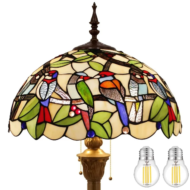 Way Switch Floor Lamp for Multiple Light Intensity Levels Way Switch Floor Lamp for Multiple Light Intensity LevelsTiffany Floor Lamp Glam Antique Bright Standing Light 64" Tall Stained Glass Birds Shade Boho Bronze Pole Vintage Base Way Switch Floor Lamp for Multiple Light Intensity Levels Way Switch Floor Lamp for Multiple Light Intensity LevelsTiffany Floor Lamp Glam Antique Bright Standing Light 64" Tall Stained Glass Birds Shade Boho Bronze Pole Vintage Base