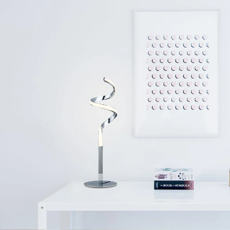 glass table lamps with a frosted surface for soft light diffusionglass table lamps with a frosted surface for soft light diffusionChipper Chrome LED Contemporary Table Lamp
