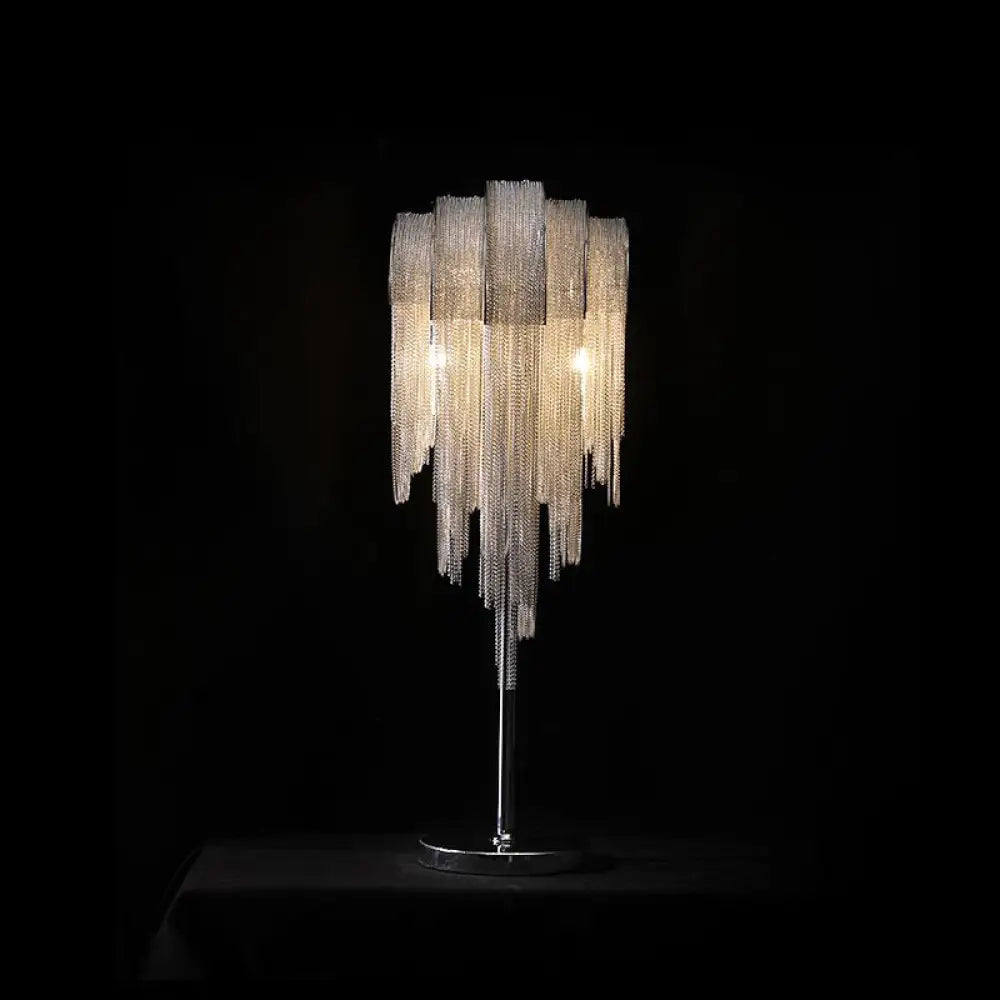 crystal table lamps with dazzling prisms for a glamorous effectcrystal table lamps with dazzling prisms for a glamorous effectHand-Woven Aluminum Chain Tassel Accent Lamp - 2-Light Silver Table Light for Living Room crystal table lamps with dazzling prisms for a glamorous effectcrystal table lamps with dazzling prisms for a glamorous effectHand-Woven Aluminum Chain Tassel Accent Lamp - 2-Light Silver Table Light for Living Room