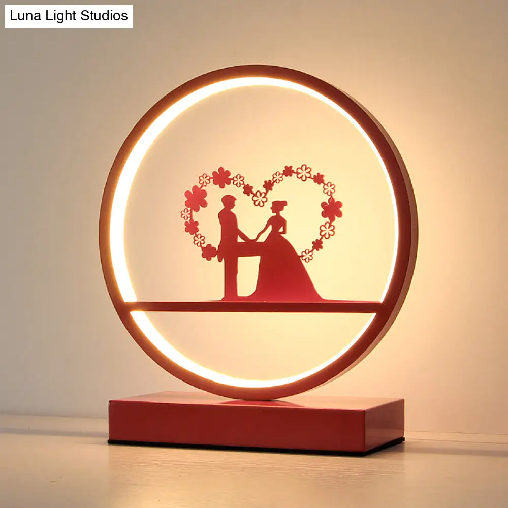 modern minimalist table lamps for contemporary living roomsmodern minimalist table lamps for contemporary living roomsRed Loop Night Light: Romantic Metal LED Table Lamp for Bedroom