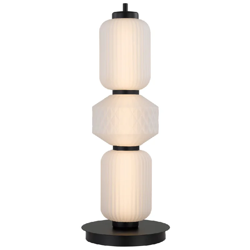 ceramic table lamps with hand painted designs for an artistic touchceramic table lamps with hand painted designs for an artistic touchTorso Black Contemporary Warm White LED Table Lamp with Textured Glass