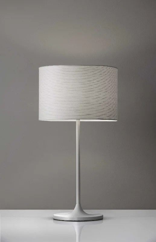 metal table lamps with a matte black finish for a sleek appearancemetal table lamps with a matte black finish for a sleek appearanceWhite on White Metal Table Lamp By Homeroots